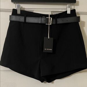 All The Ways Women's Black Belted Shorts